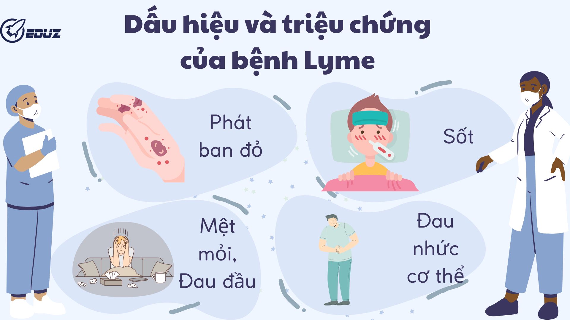 2. Dấu hiệu và triệu chứng của bệnh Lyme: